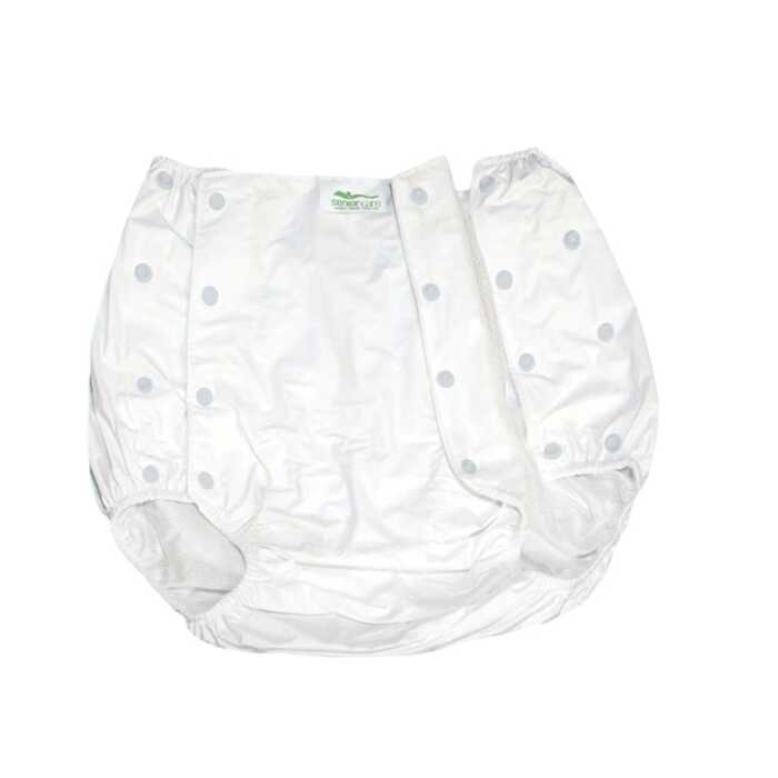 Calça Plástica Adulto Standard Com Botão Branca - Senior Care 