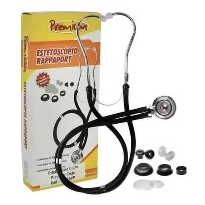 Estetoscópio Rappaport Preto - Premium 