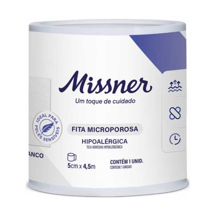 Fita Microporosa 5cm x 4,5m (Branco) - Missner