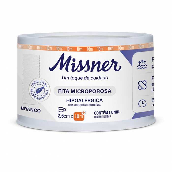 Fita Microporosa 2,5cm x 10m (Branco) - Missner