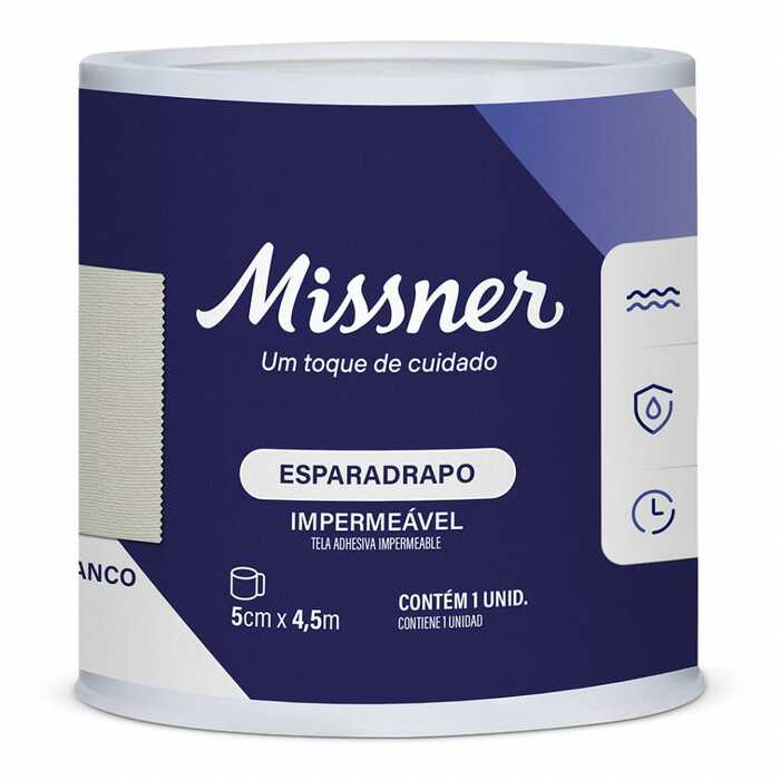 Esparadrapo Impermeável 5cm x 4,5m (Branco) - Missner